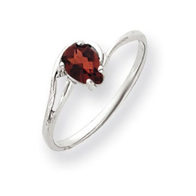 Garnet Ring 14k white Gold 6x4mm Pear Y4627GA, MPN: Y4627GA, 883957470481