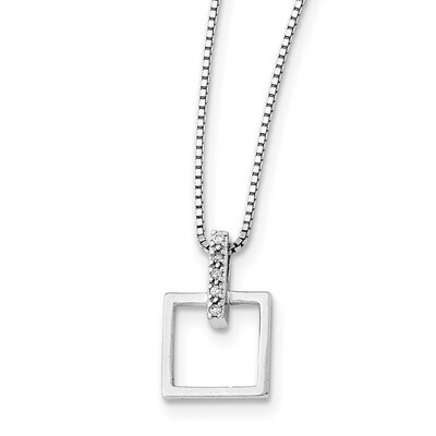 .05Ct. Diamond Necklace Sterling Silver QW204-18, MPN: QW204-18, 883957316369