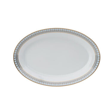 Deshoulieres Arcades Grey &amp; Matte Gold Oval Platter 030460, MPN: 30460, 3104363011929