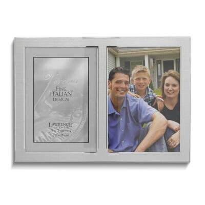 Metro Brushed Silver-tone Double 5 x 7 Inch Photo Picture Frame GM25552, MPN: GM25552, 751148067300