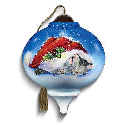 Neqwa Art Kittens Sleeping Under Santa Hat Ornament GM25375, MPN: GM25375, 842181125123