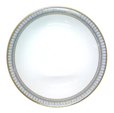 Deshoulieres Arcades Grey &amp; Matte Gold Round Deep Platter 033906, MPN: 33906, 3104363068350