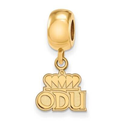 Old Dominion University x-Small Dangle Bead Charm Sterling Silver Gold-Plated GP030ODU, MPN: GP030O…