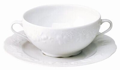 Deshoulieres Blanc De Blanc Cream Soup Saucer SBB-CA, MPN: SBB-CA, 3104360013575
