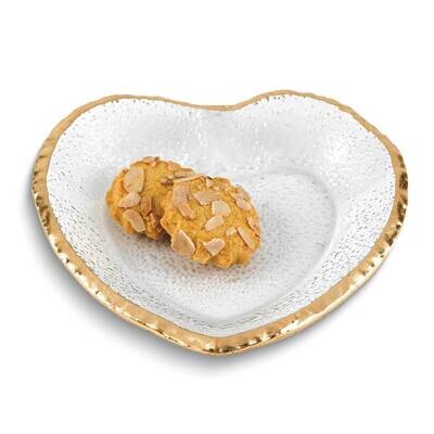 Badash Goldleaf Trimmed Heart Shaped Glass Bowl GM23911, MPN: GM23911, 769076330267