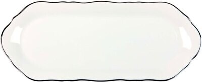 Deshoulieres Colbert White Platinum Filet Rectangular Cake Platter PCK-CO3188, MPN: PCK-CO3188,