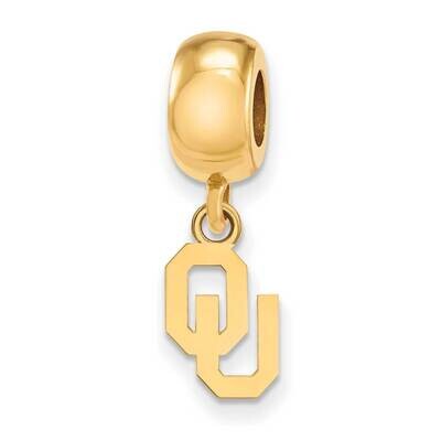 The University of Oklahoma Bead Charm x-Small Dangle Gold-plated on Sterling Silver GP060UOK, MPN: …