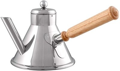 Mauviel M&#39;tradition Chrome Coffee Pot with Wodden Handle 6cm 2.4 Inch 4470.01