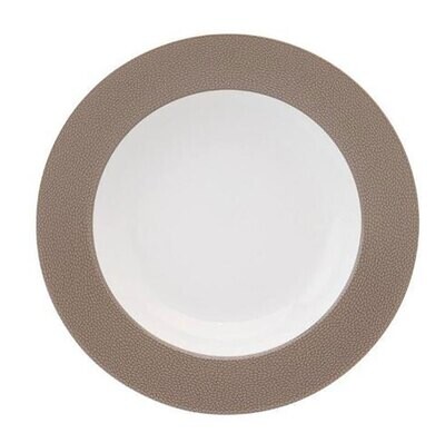 Deshoulieres Seychelles Taupe Rim Soup Plate ACA-HA7432, MPN: ACA-HA7432, 3104361275484