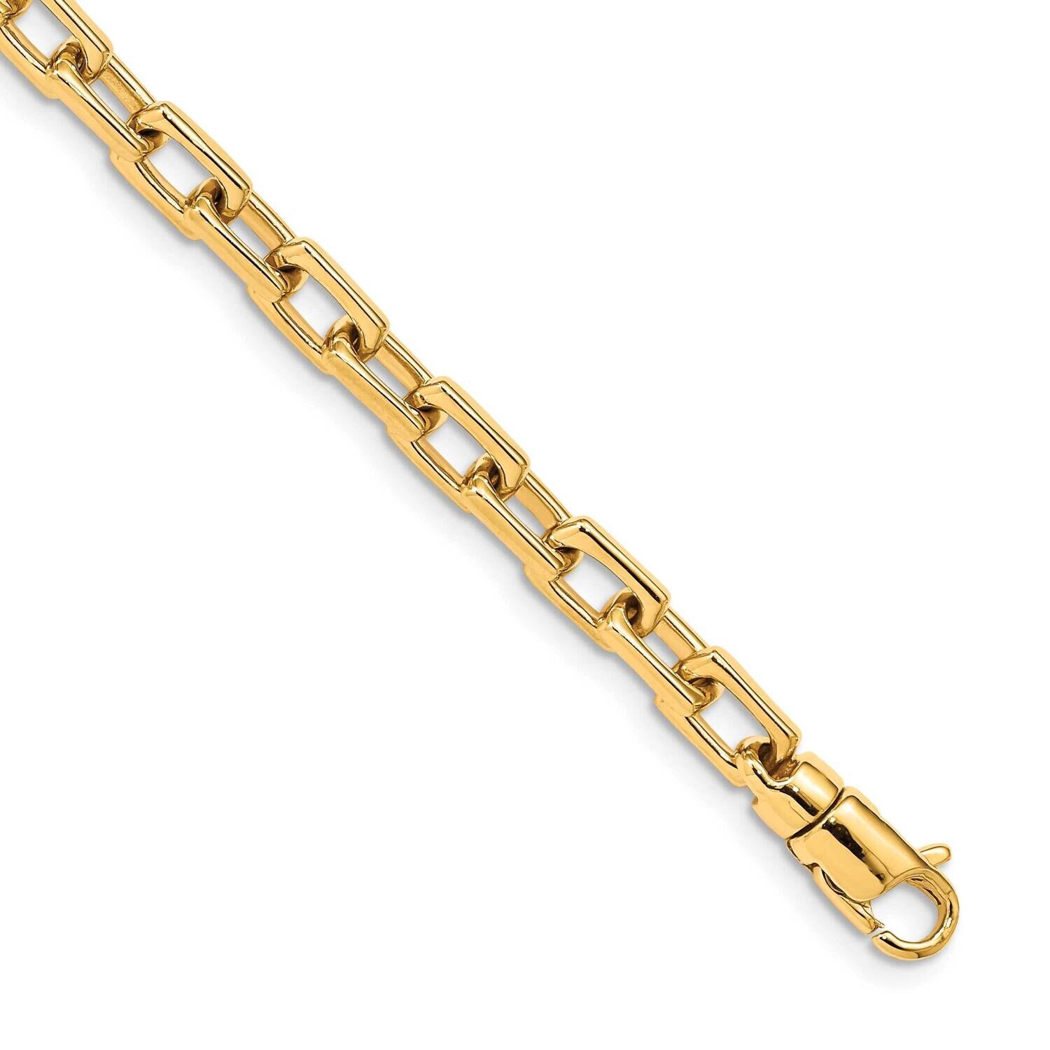 5mm Hand-Polished Fancy Link Bracelet 9 Inch 10k Gold 10LK436-9