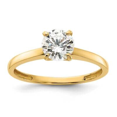 Round CZ Solitaire Ring 10k Polished Gold 10C1508, MPN: 10C1508,