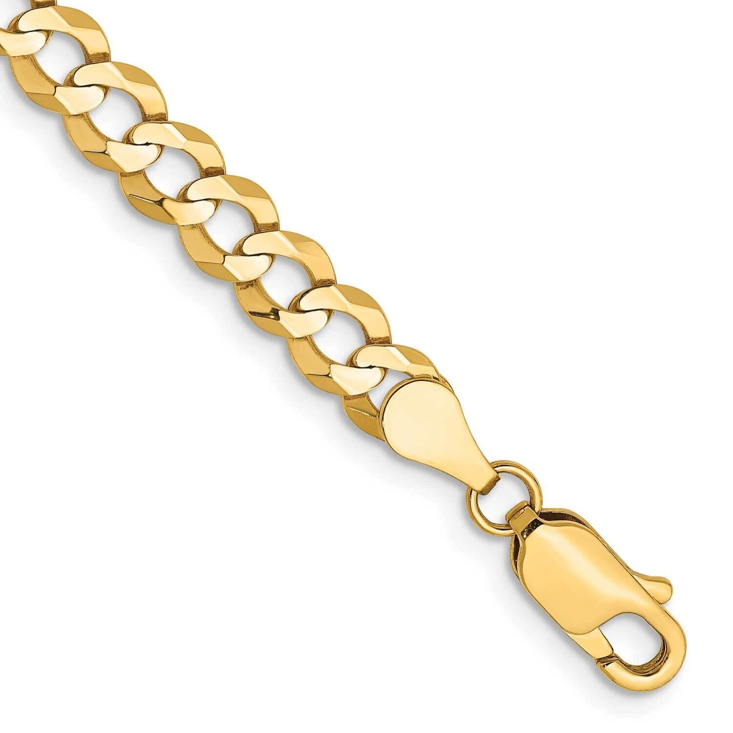 4.7mm Lightweight Flat Cuban Chain 7 Inch 10k Gold 10LCB120-7, MPN: 10LCB120-7,