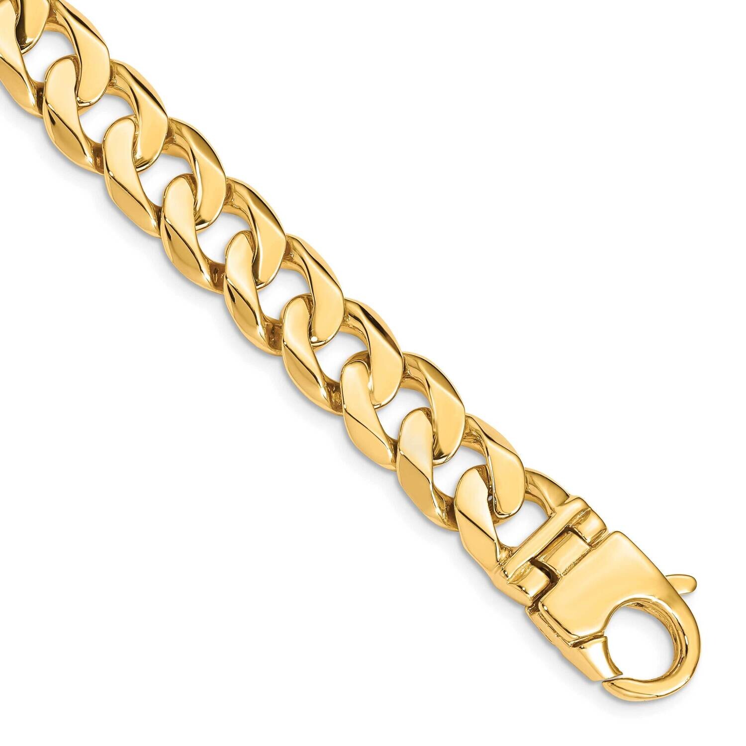 11mm HPolished Fancy Curb Link Bracelet 9 Inch 10k Gold 10LK665-9 by Men&#39;s Jewelry and Accessories,…