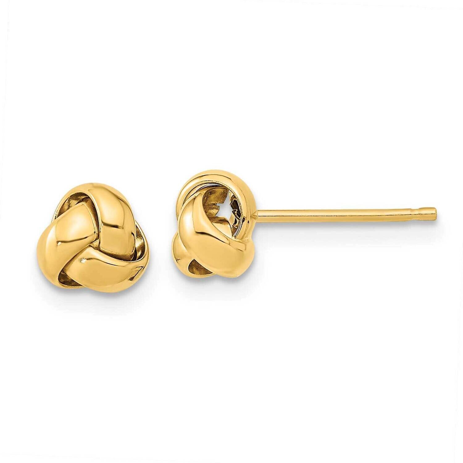 Polished Love Knot Post Earrings 10k Gold 10TL1046, MPN: 10TL1046,
