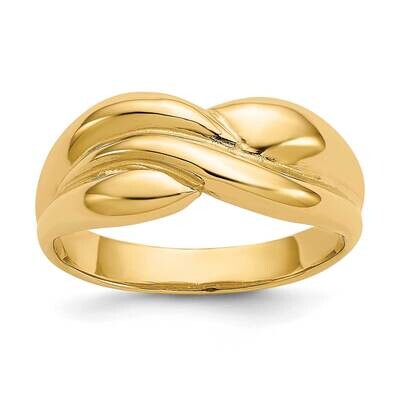 Twisted Dome Ring 10k Polished Gold 10C1560, MPN: 10C1560,