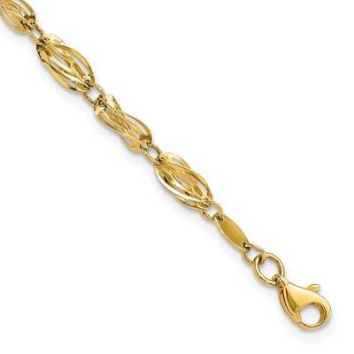 Polished Fancy Bracelet 7.75 Inch 10k Gold 10SF2203-7.75, MPN: 10SF2203-7.75,