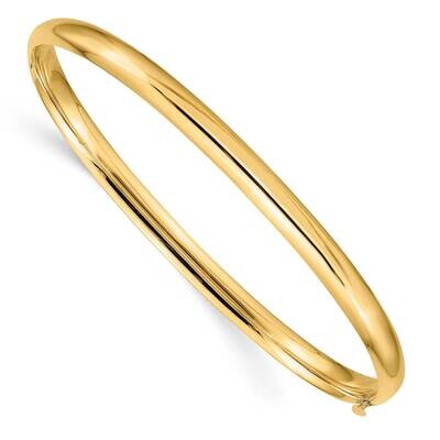 3/16 High Polished Hinged Bangle Bracelet 7.25 Inch 10k Gold 10HP3/16, MPN: 10HP3/16,