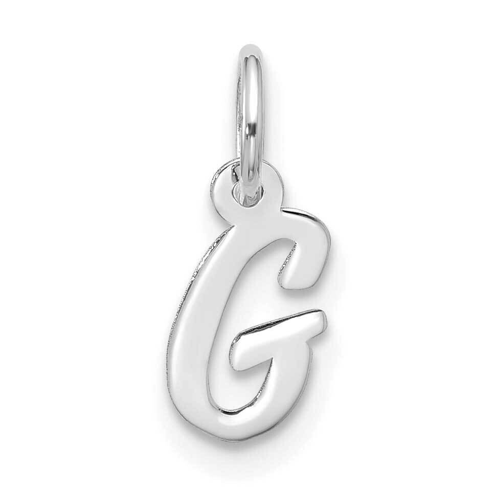 Small Script Initial G Charm 10k White Gold 10WC1556G, MPN: 10WC1556G,