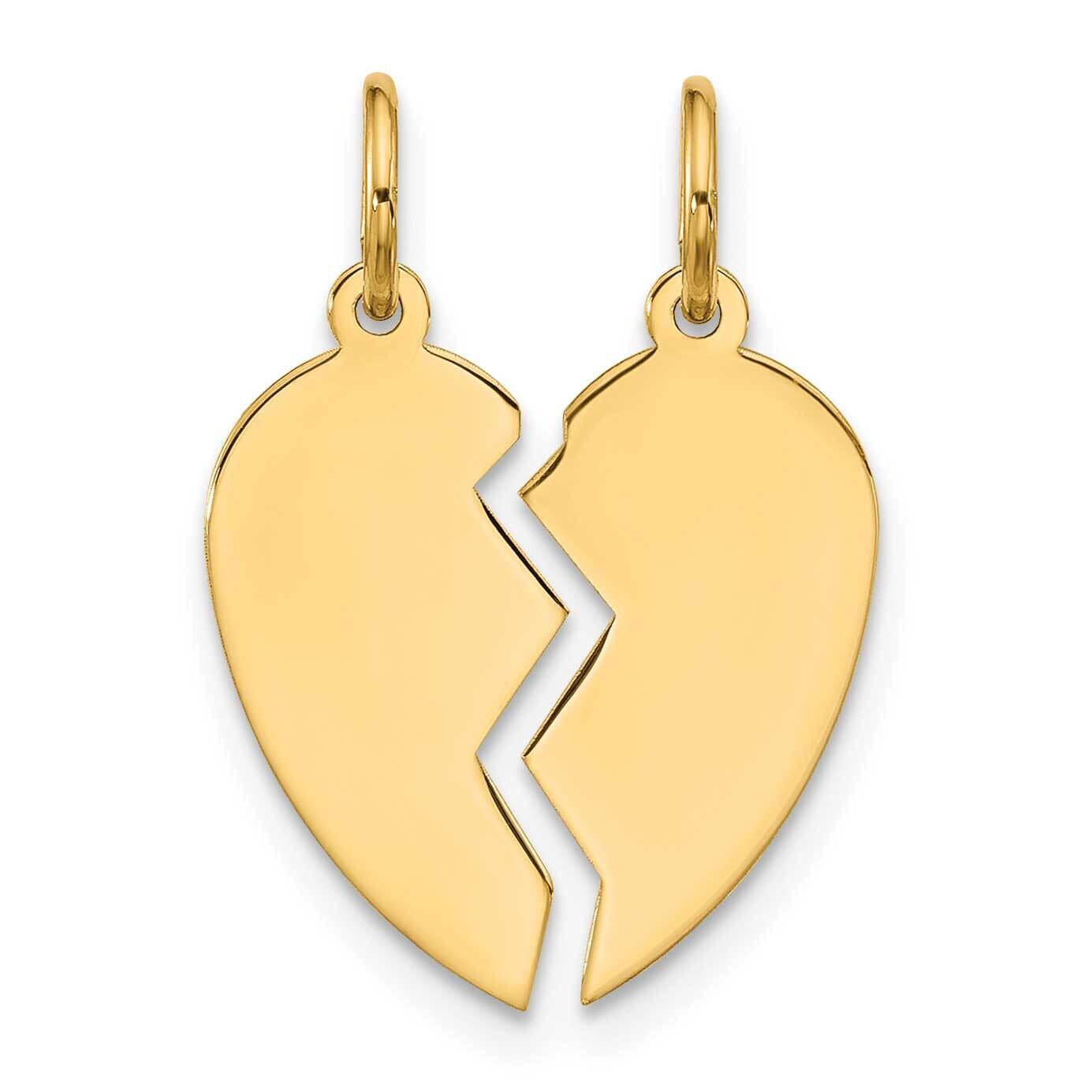 2 Piece Extra Small Heart Charm 10k Gold 10D328-XS, MPN: 10D328-XS,