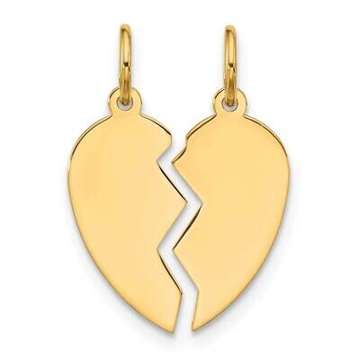 2 Piece Extra Small Heart Charm 10k Gold 10D328-XS, MPN: 10D328-XS,