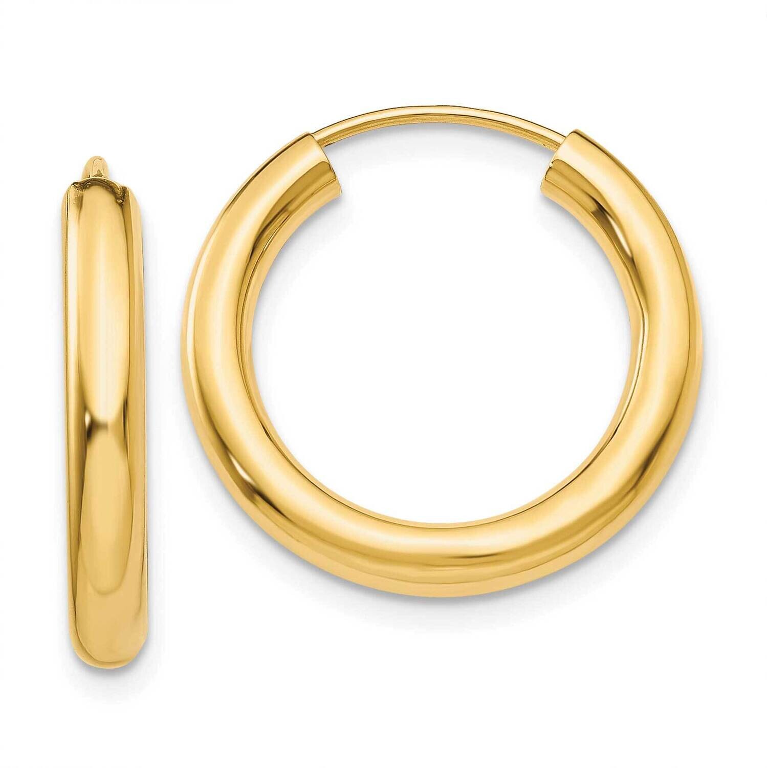 Endless Tube Hoop Earrings 10k Polished Gold 10TF807, MPN: 10TF807,