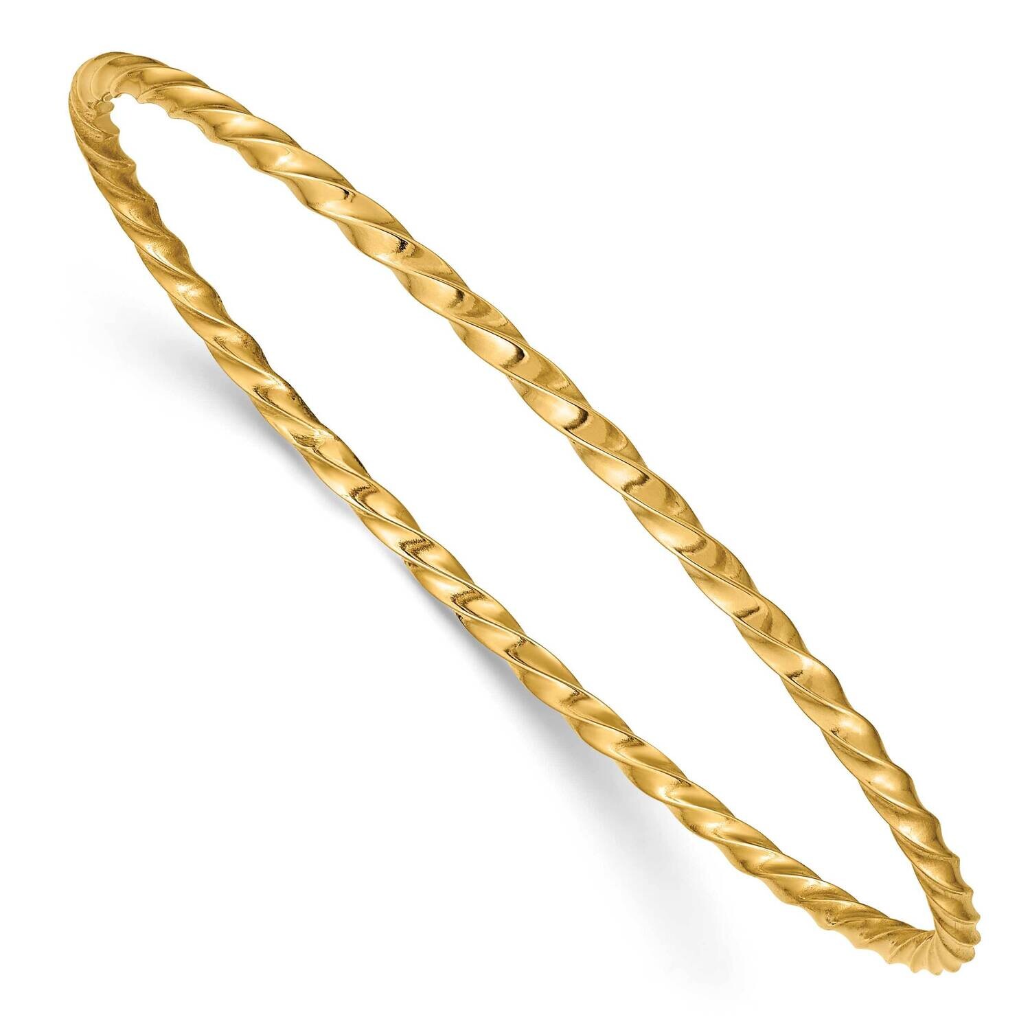 2.50mm Twisted Slip-On Bangle 10k Gold 10DB569, MPN: 10DB569, 196904097649