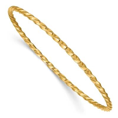 2.50mm Twisted Slip-On Bangle 10k Gold 10DB569, MPN: 10DB569, 196904097649