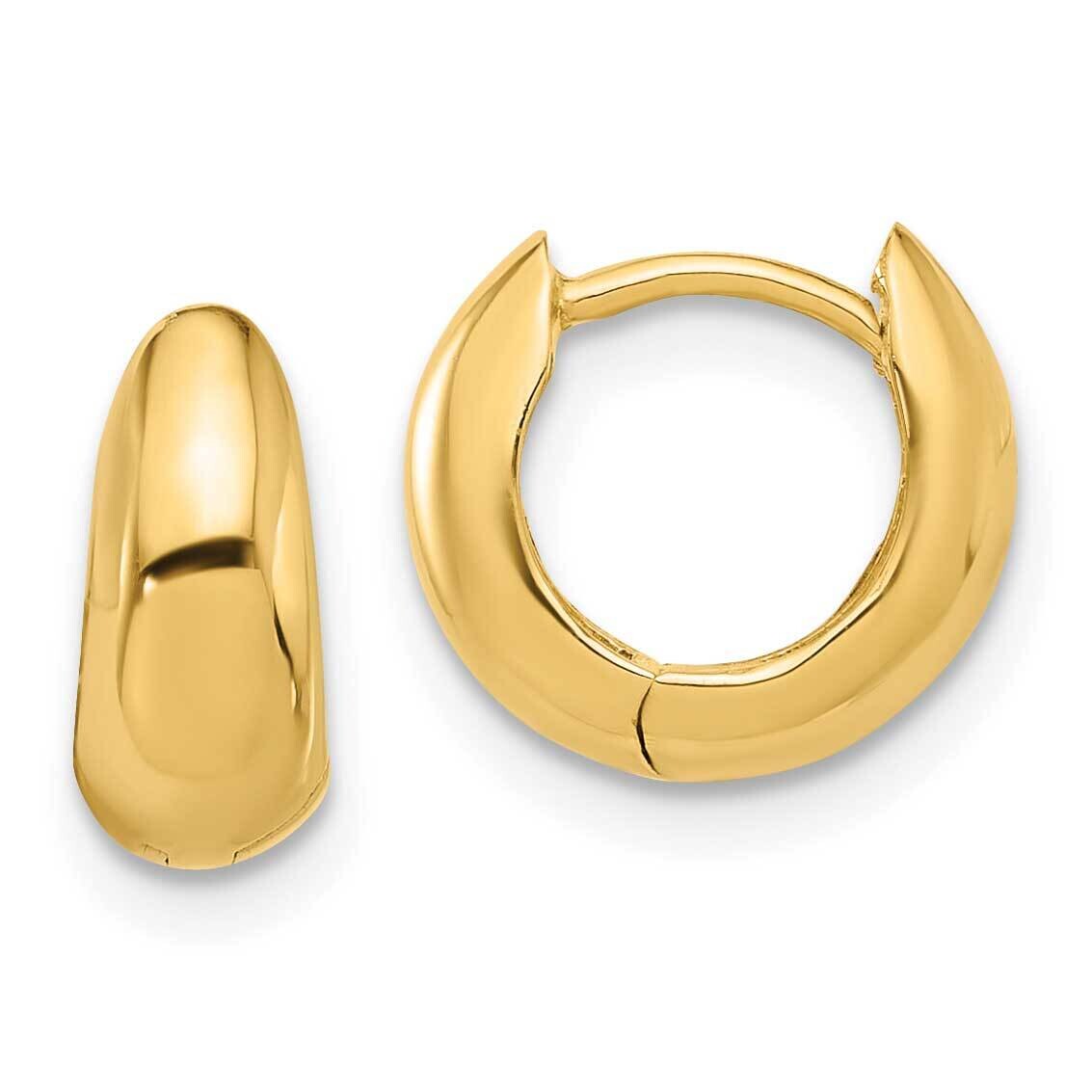 Hinged Huggie Hoop Earrings 10k Polished Gold 10ER355