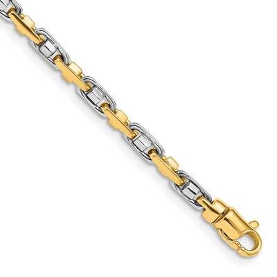 3.5mm Fancy Link Chain 8.25 Inch 10k Two-Tone Gold 10LK696-8.25 by Men&#39;s Jewelry and Accessories, M…