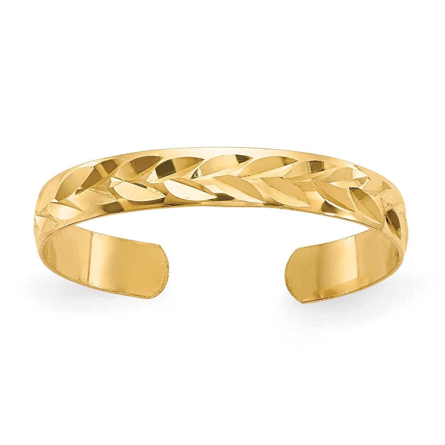 Diamond-Cut Toe Ring 10k Gold 10C2095, MPN: 10C2095,