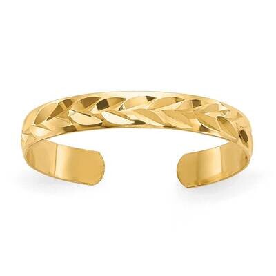Diamond-Cut Toe Ring 10k Gold 10C2095, MPN: 10C2095,