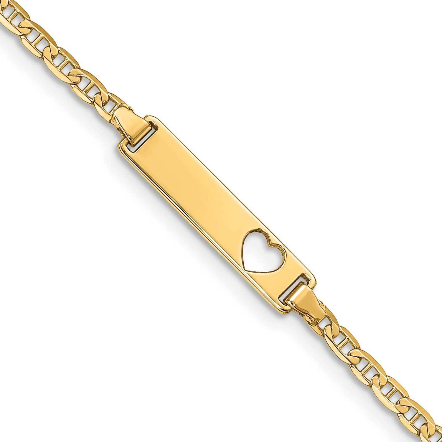 Flat Anchor Link Id Bracelet 8 Inch 10k Gold 10LID9-8, MPN: 10LID9-8,