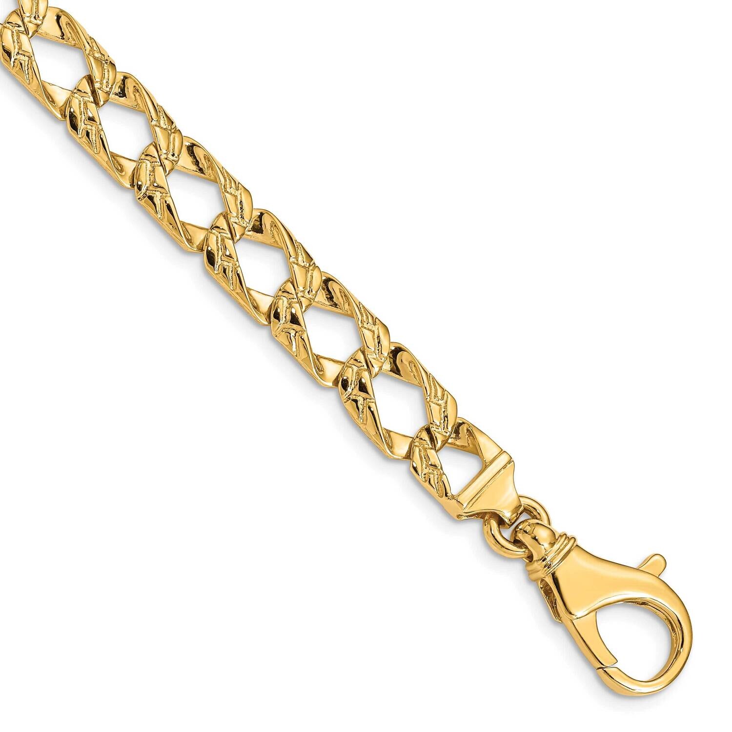 8.6mm HPolished Fancy Link Bracelet 9 Inch 10k Gold 10LK393-9 by Men&#39;s Jewelry and Accessories, MPN…
