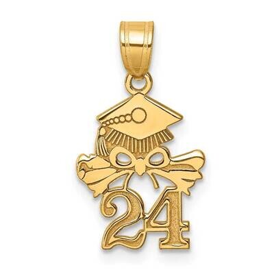 Graduation Cap Diploma 2024 Charm 10k Gold 10K9983, MPN: 10K9983,