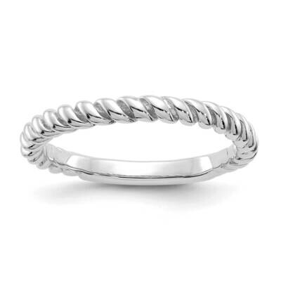 Polished Twisted Band 10k White Gold 10K590, MPN: 10K590,