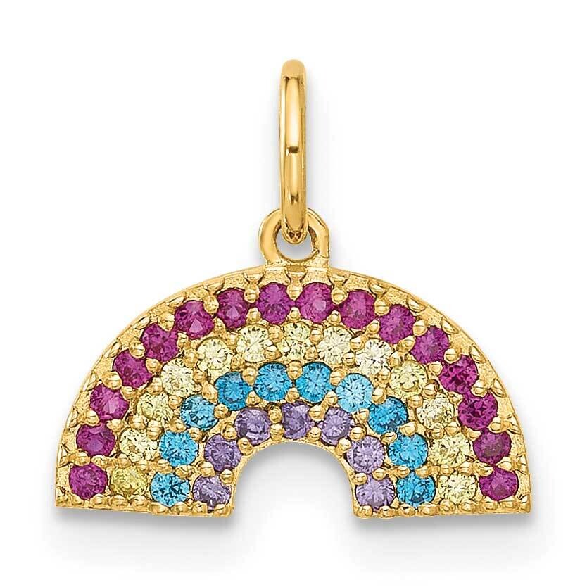 CZ Rainbow Charm 10k Polished Gold 10C1488, MPN: 10C1488,