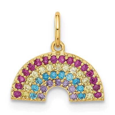 CZ Rainbow Charm 10k Polished Gold 10C1488, MPN: 10C1488,