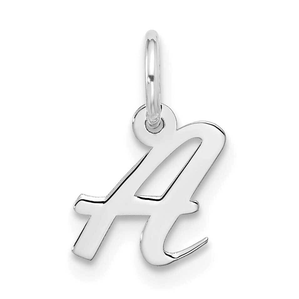 Small Script Initial A Charm 10k White Gold 10WC1556A, MPN: 10WC1556A,