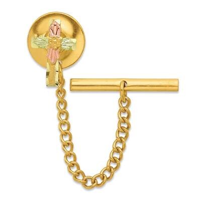 12K Accents Black Hills Gold Cross Tie Tac 10k Gold 10BH735, MPN: 10BH735,
