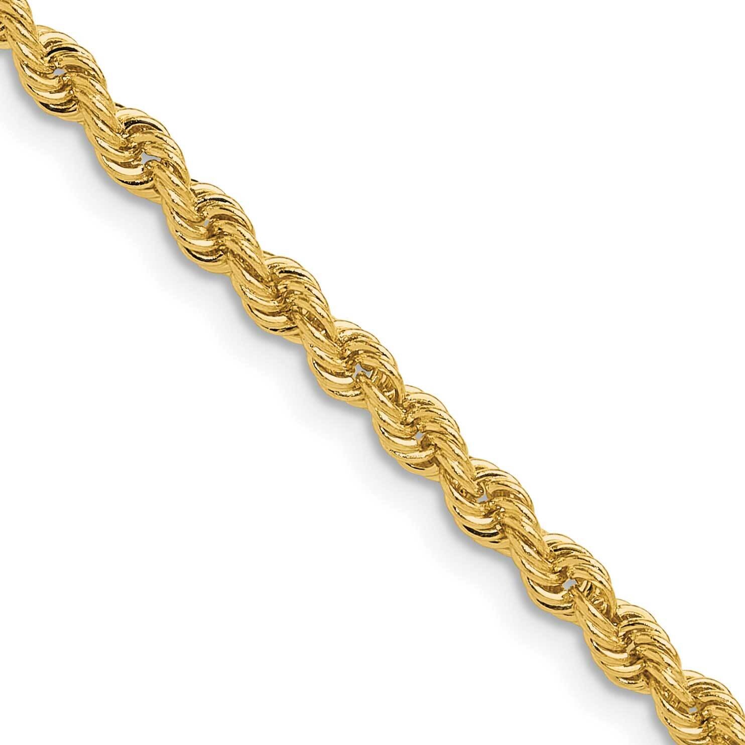 3.3mm Regular Rope Chain 28 Inch 14k Gold 024S-28
