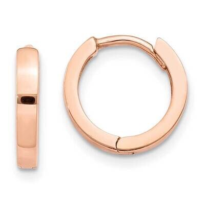 Round Hinged Hoop Earrings 10k Rose Gold 10TF761, MPN: 10TF761,