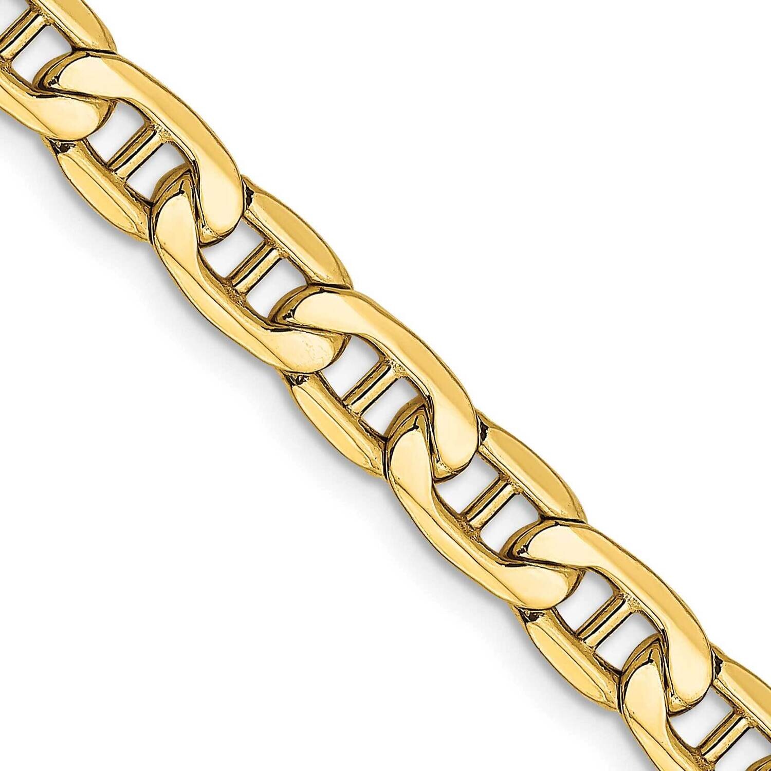 5.5mm Semi-Solid Anchor Chain 20 Inch 10k Gold 10BC102-20 by Men&#39;s Jewelry and Accessories, MPN: 10…