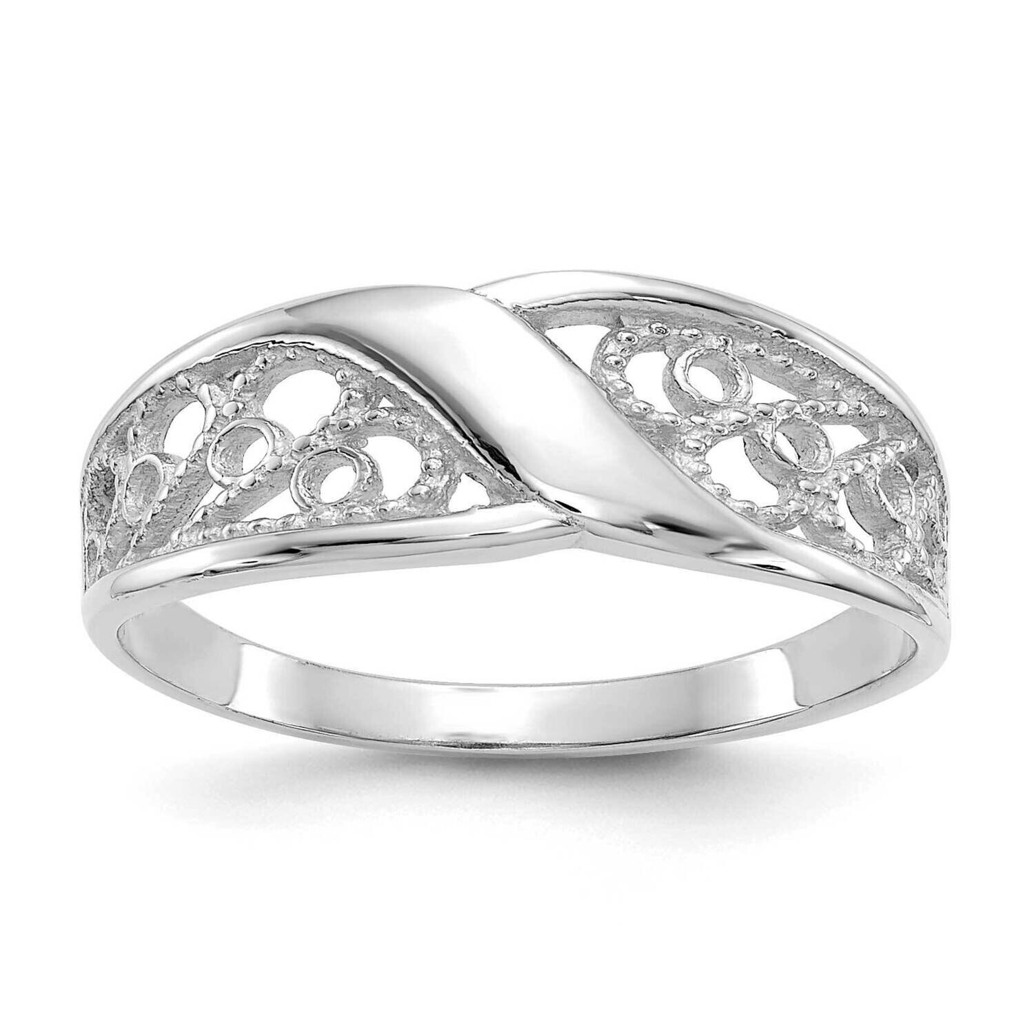Filigree Ring 10k White Gold 10D1891, MPN: 10D1891,