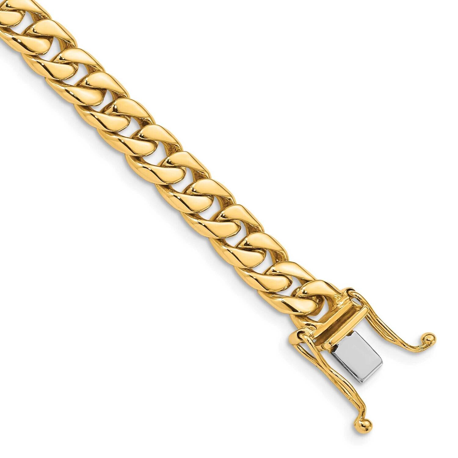 6.8mm Hand-Polished Flat Beveled Curb Link Bracelet 9 Inch 10k Gold 10LK131-9 by Men&#39;s Jewelry and …