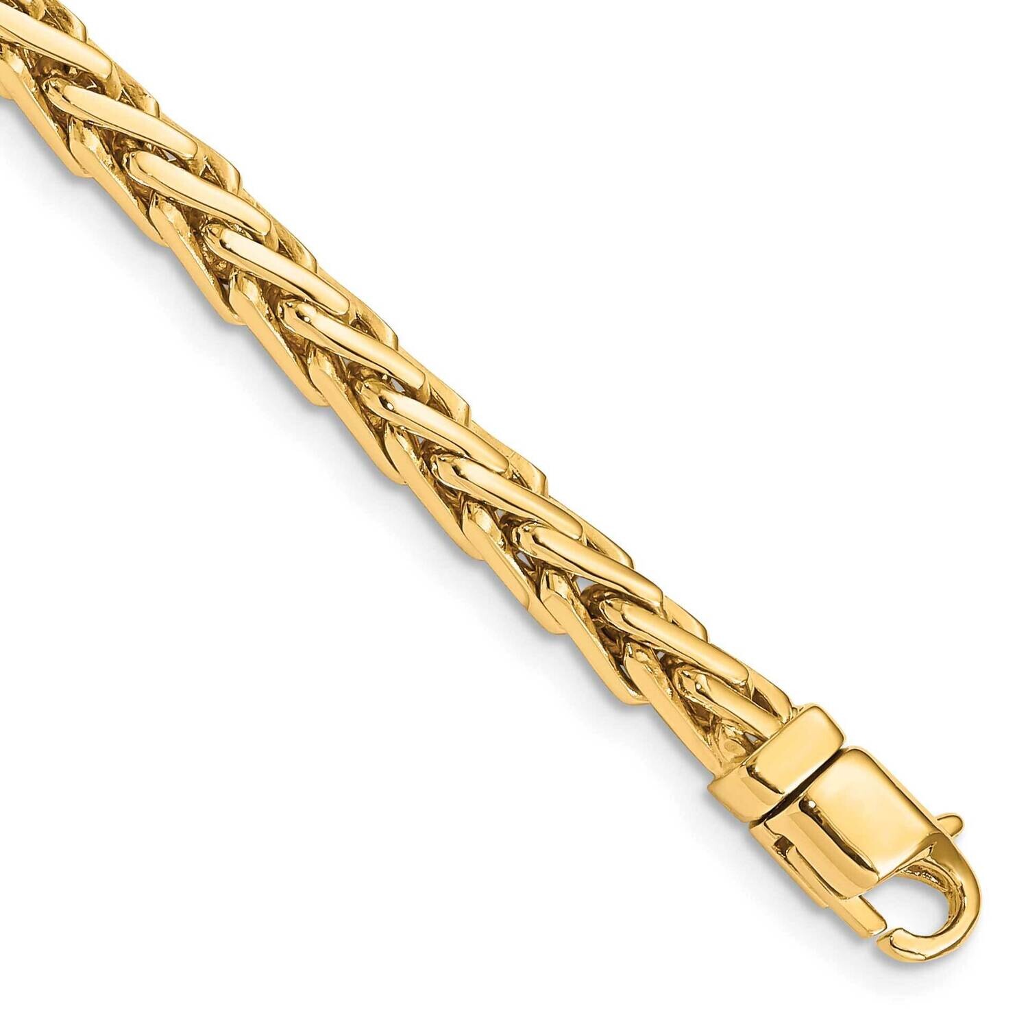 4.4mm Hand-Polished Flat-Edged Woven Link Bracelet 8.75 Inch 10k Gold 10LK754-8.75