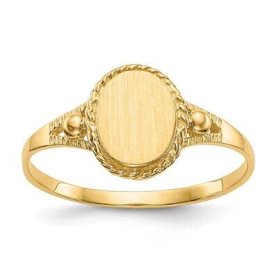 Childs Fancy Signet Ring 10k Gold 10R217, MPN: 10R217,