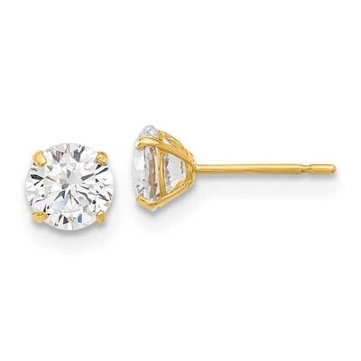 5mm CZ Stud Post Earrings 10k Polished Gold 10ER357, MPN: 10ER357,