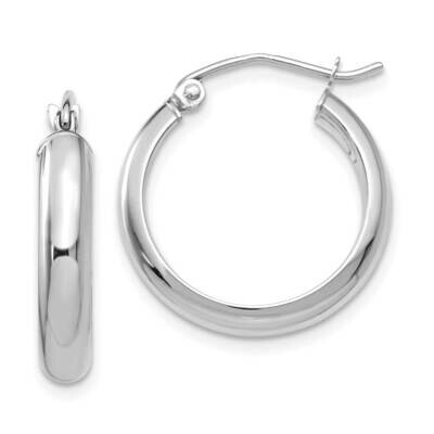 Hoop Earrings 10k White Gold 10TF574, MPN: 10TF574,