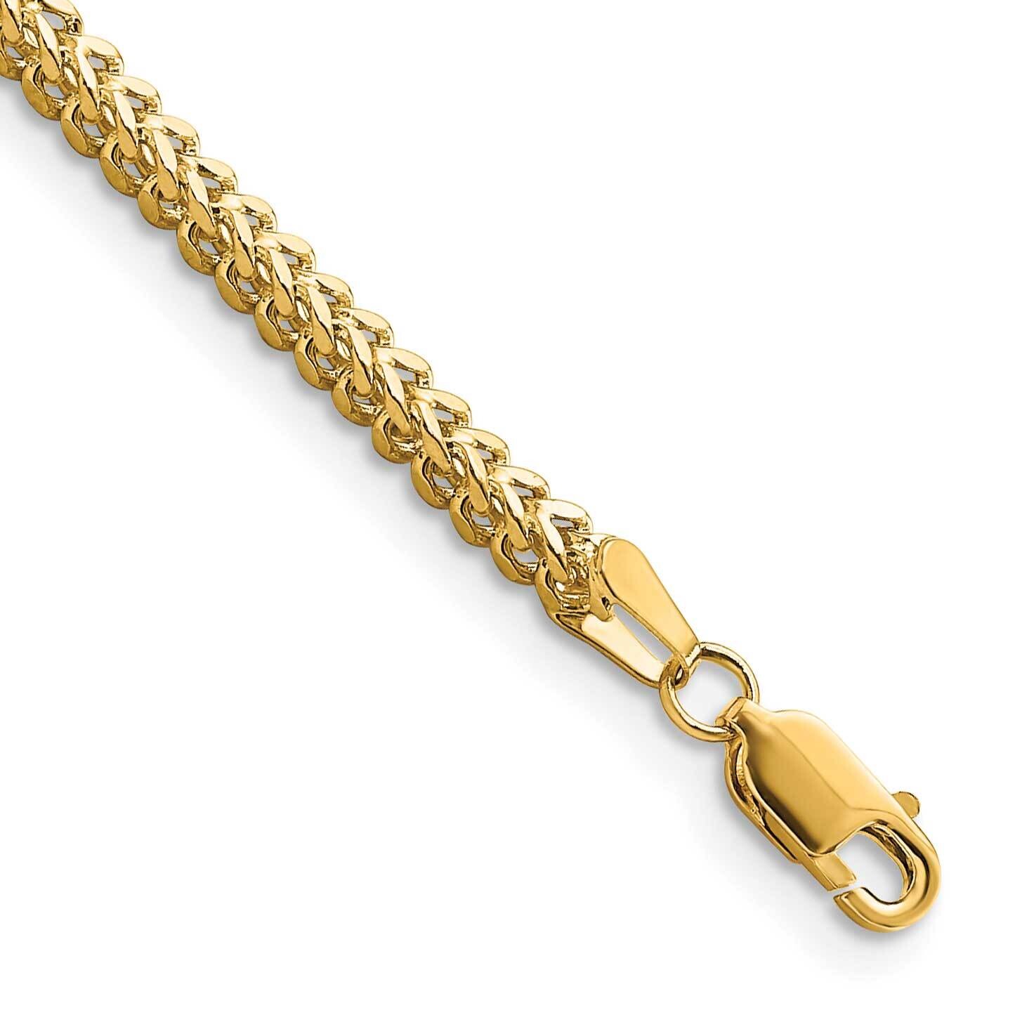 2.3mm Franco Chain 7 Inch 10k Gold 10FRA070-7, MPN: 10FRA070-7,
