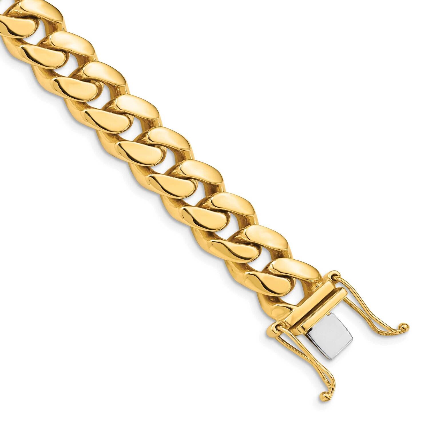 10.7mm Hand-Polished Miami Cuban Link Bracelet 9.25 Inch 10k Gold 10LK588-9.25